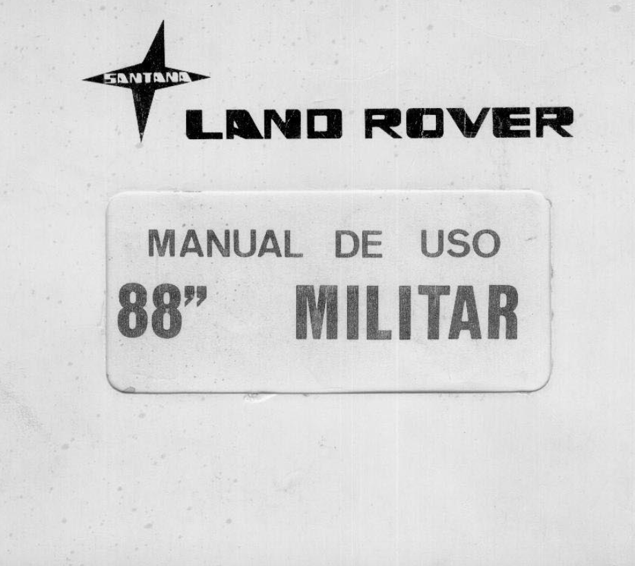 Land Rover Santana military 88" user manual 