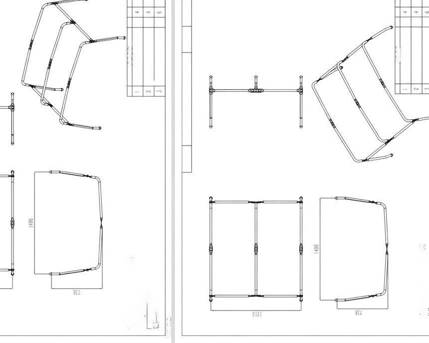 Land Rover Series 88" - Modular Hood Stick Set Soft Top Frame Kit