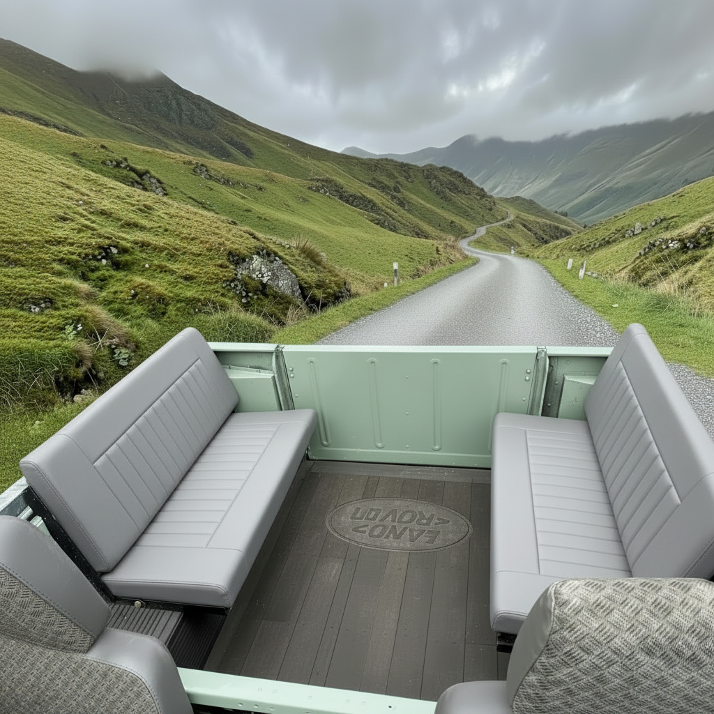 COMFORT -  2 Man Bench Seats - Inward Facing - Land Rover  SERIES/DEFENDER - (SET - RH+LH BASE &amp; BACK)