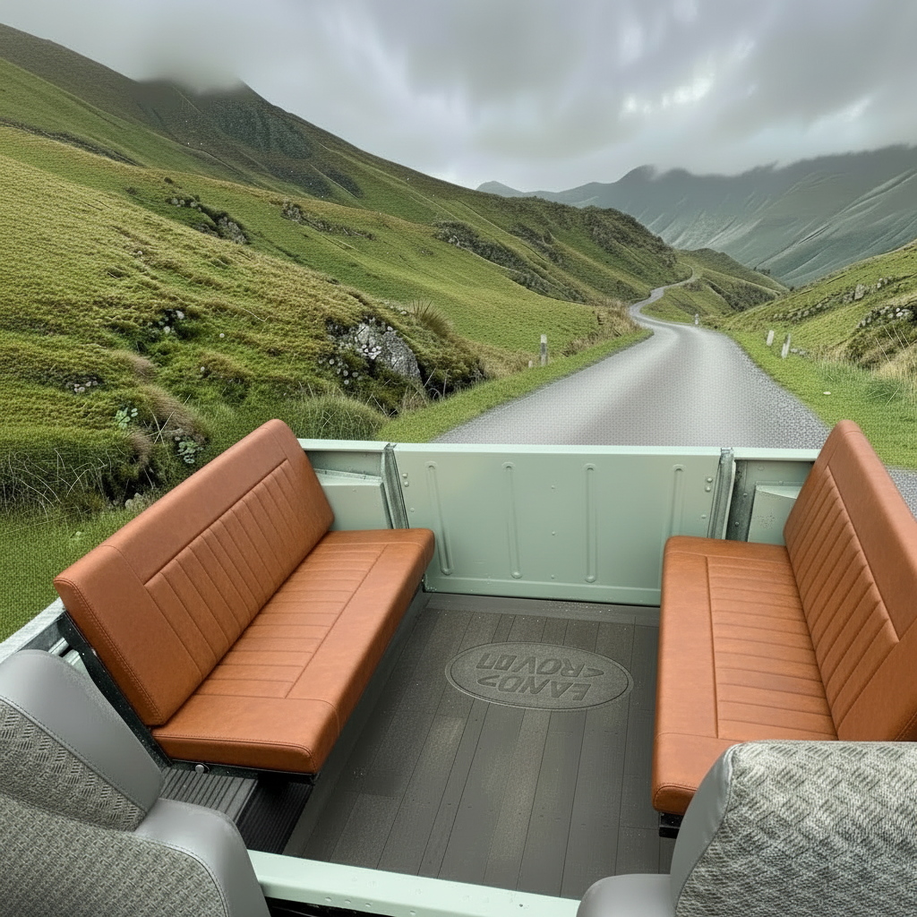 COMFORT -  2 Man Bench Seats - Inward Facing - Land Rover  SERIES/DEFENDER - (SET - RH+LH BASE &amp; BACK)