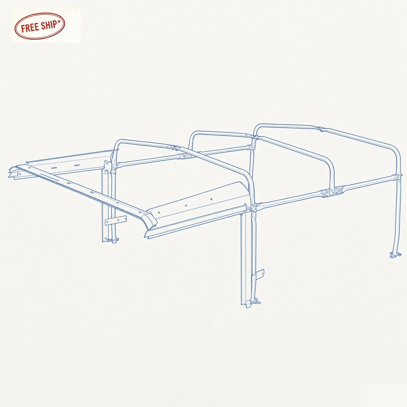 Land Rover Defender 90" Modular Soft Top Frame / Stick Kit .