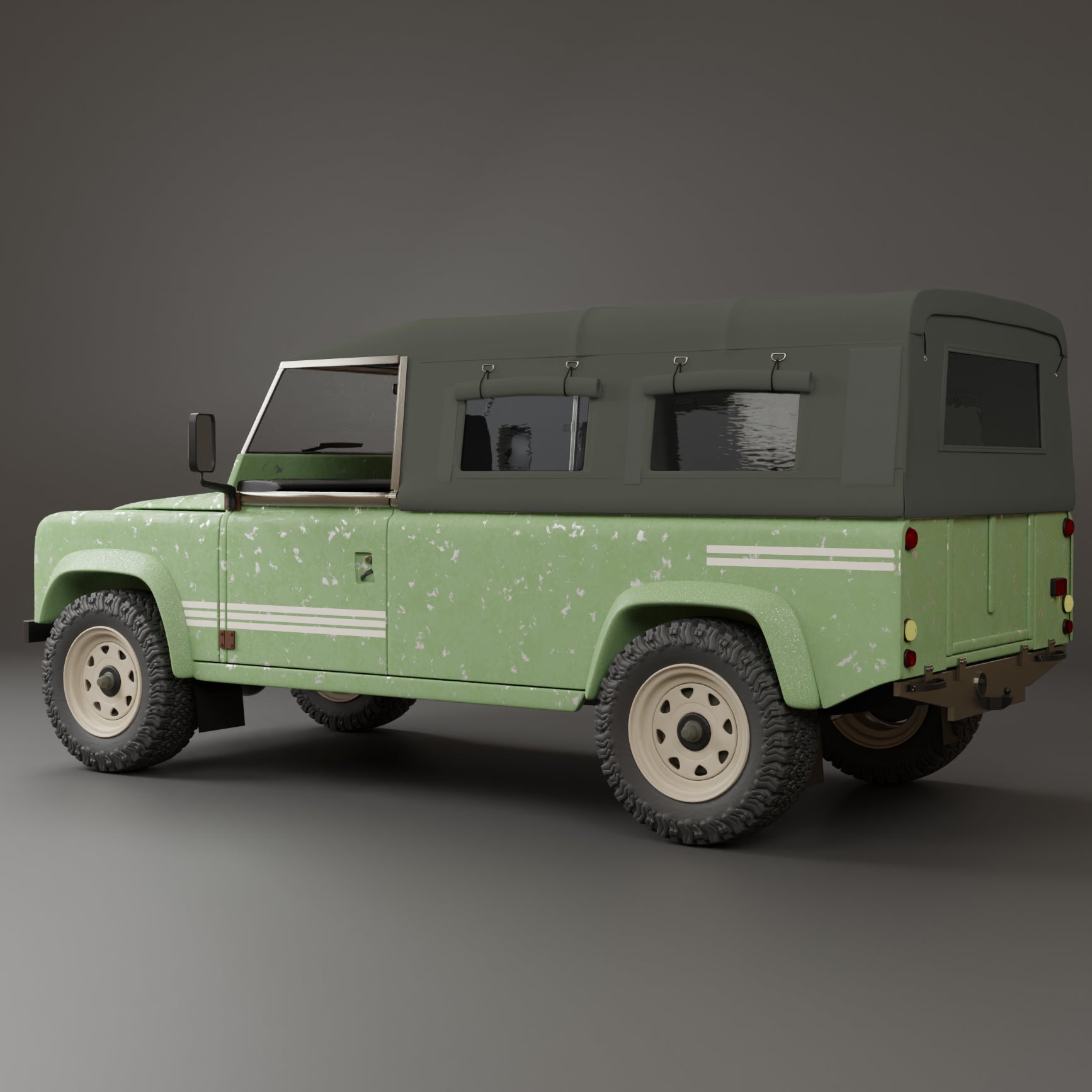 Defender 110 - Full Hood - FYSW - Green Grey