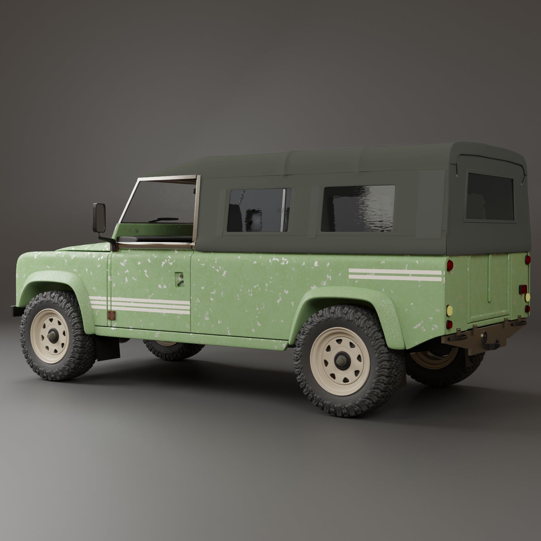 Defender 110 - Full Hood - WSW - Green Grey