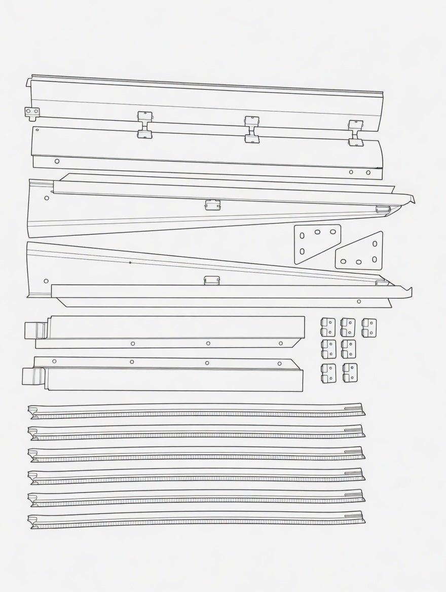 Land Rover Series 88" - Modular Hood Stick Set Soft Top Frame Kit