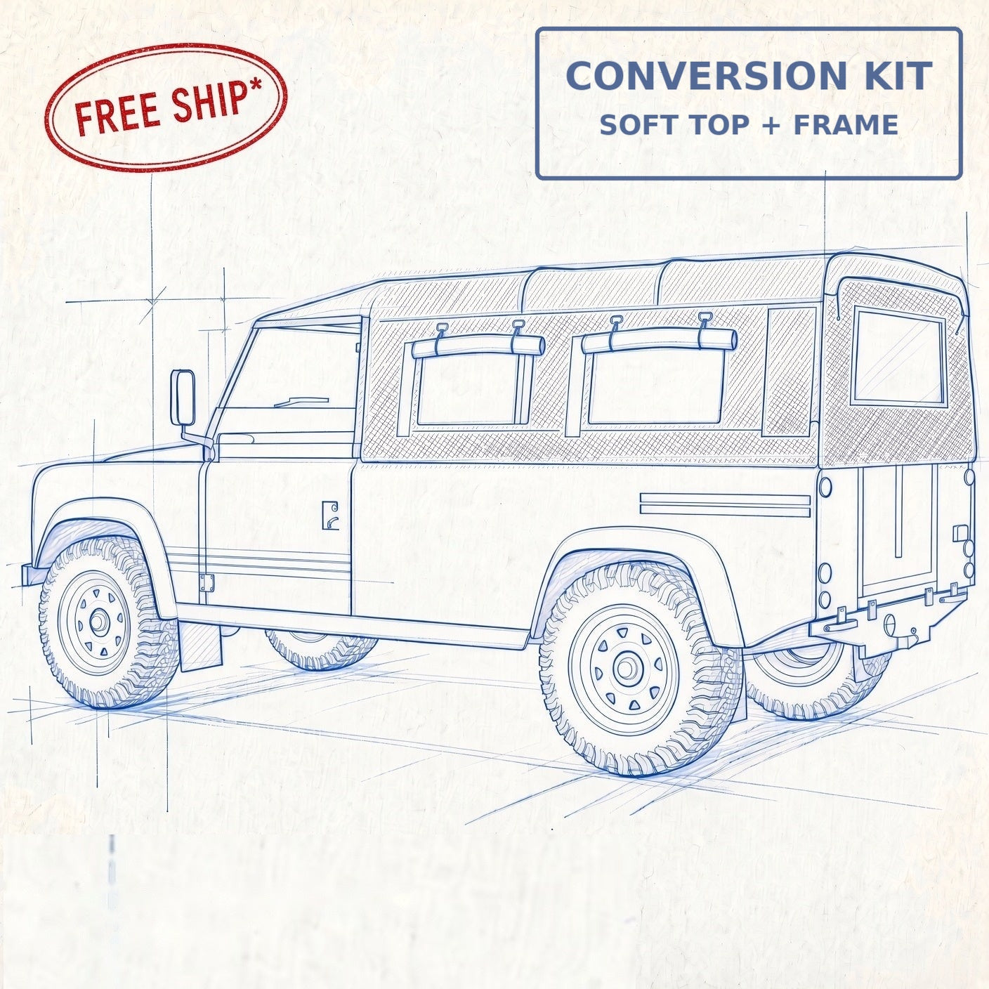Land Rover Defender 110" Soft Top Conversion Kit (FYSW)