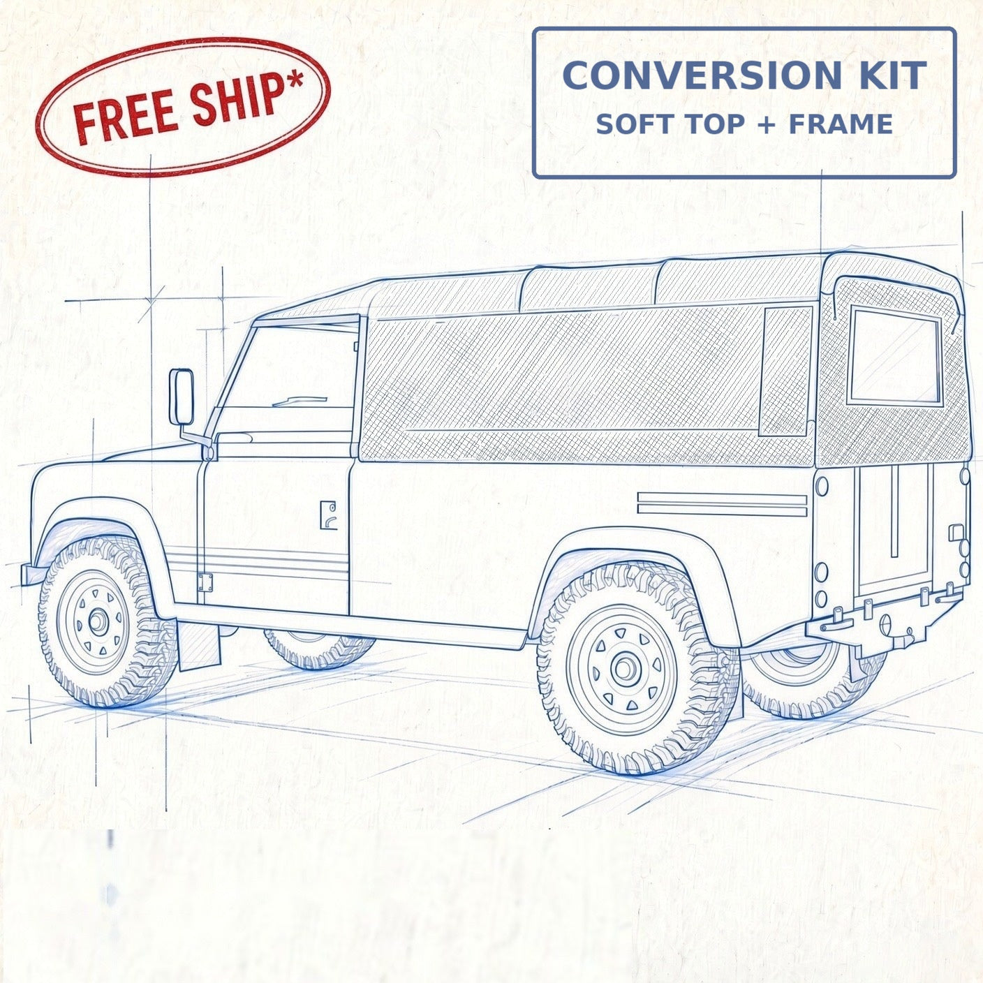 Land Rover Defender 110" Soft Top Conversion Kit (NSW)