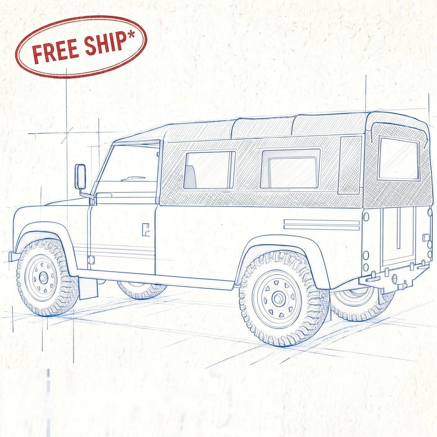 Land Rover Defender 110" (not NAS) Soft Top With Side Windows (WSW)