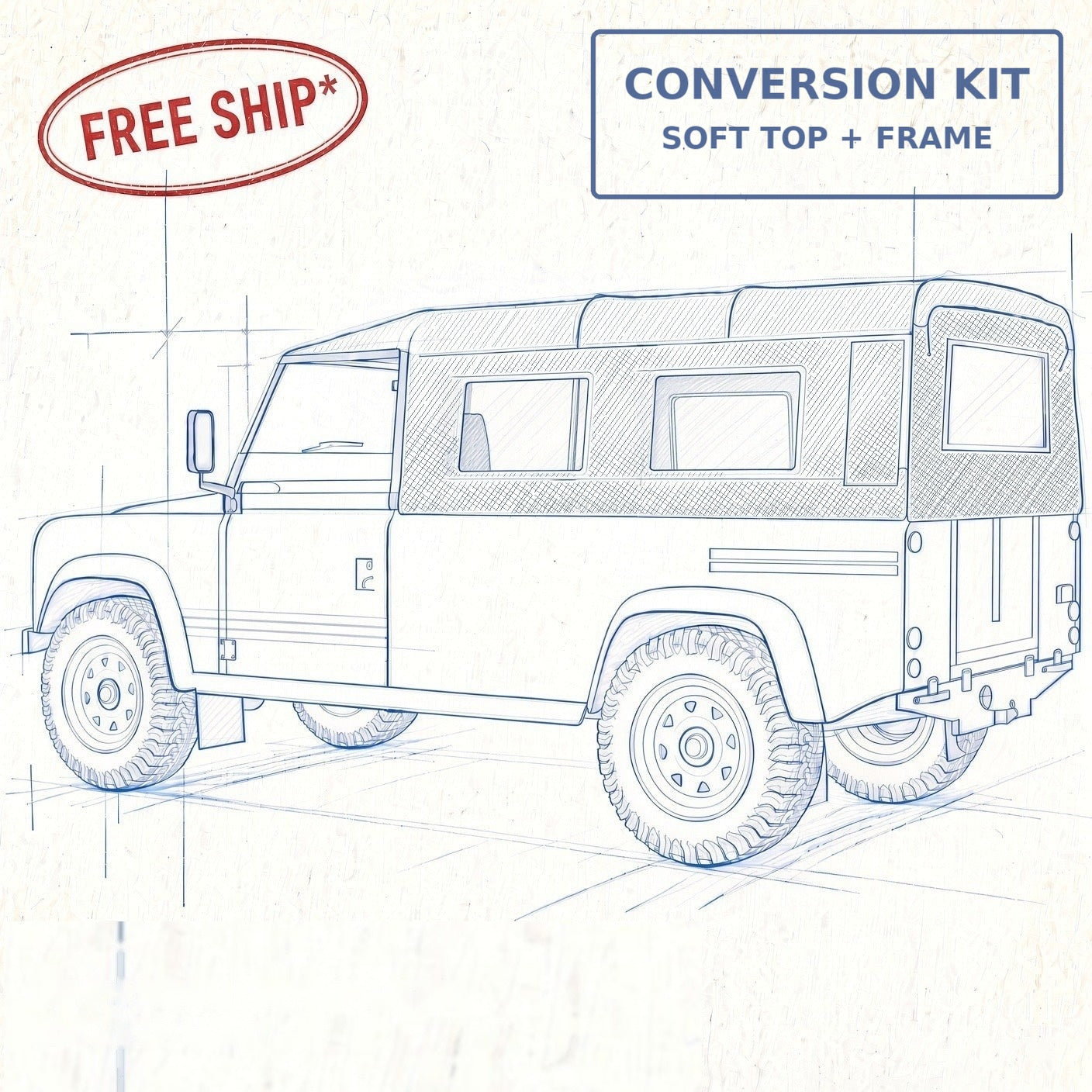 Land Rover Defender 110" Soft Top Conversion Kit (WSW)
