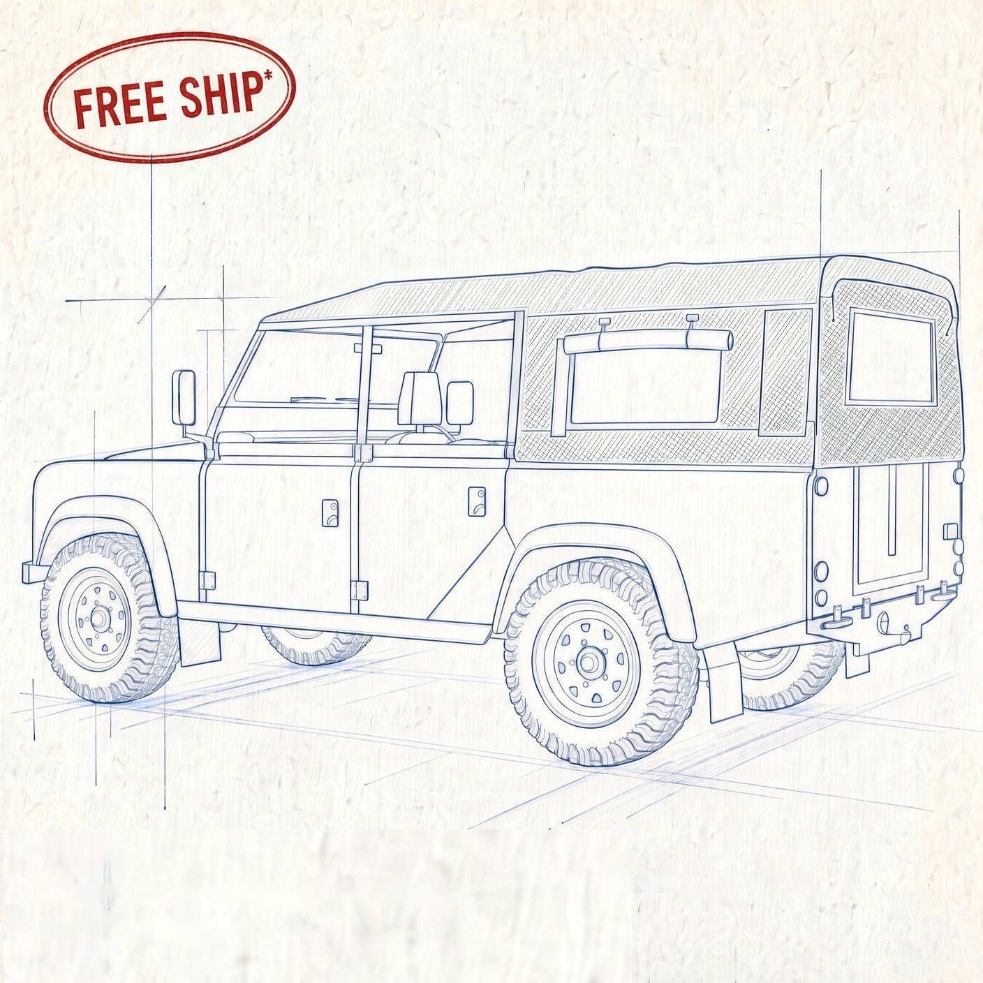 Land Rover Defender 110"SW (Not NAS) Soft Top With Side Windows &amp; Blinds (FYSW)