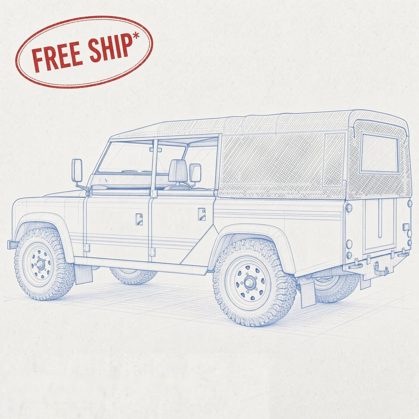 Land Rover Defender 110"SW (Not NAS) Soft Top No Side Windows (NSW)
