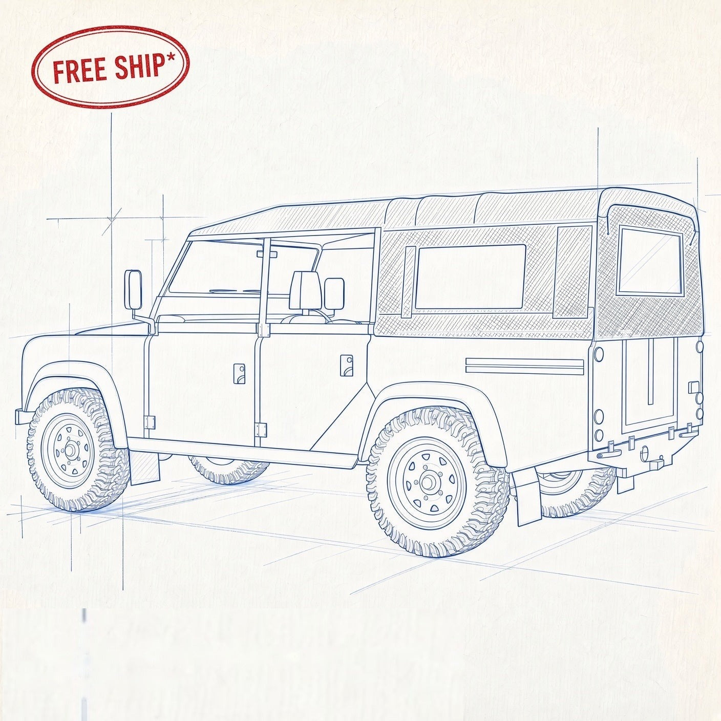 Land Rover Defender 110"SW (Not NAS) Soft Top/Hood With Side Windows (WSW)