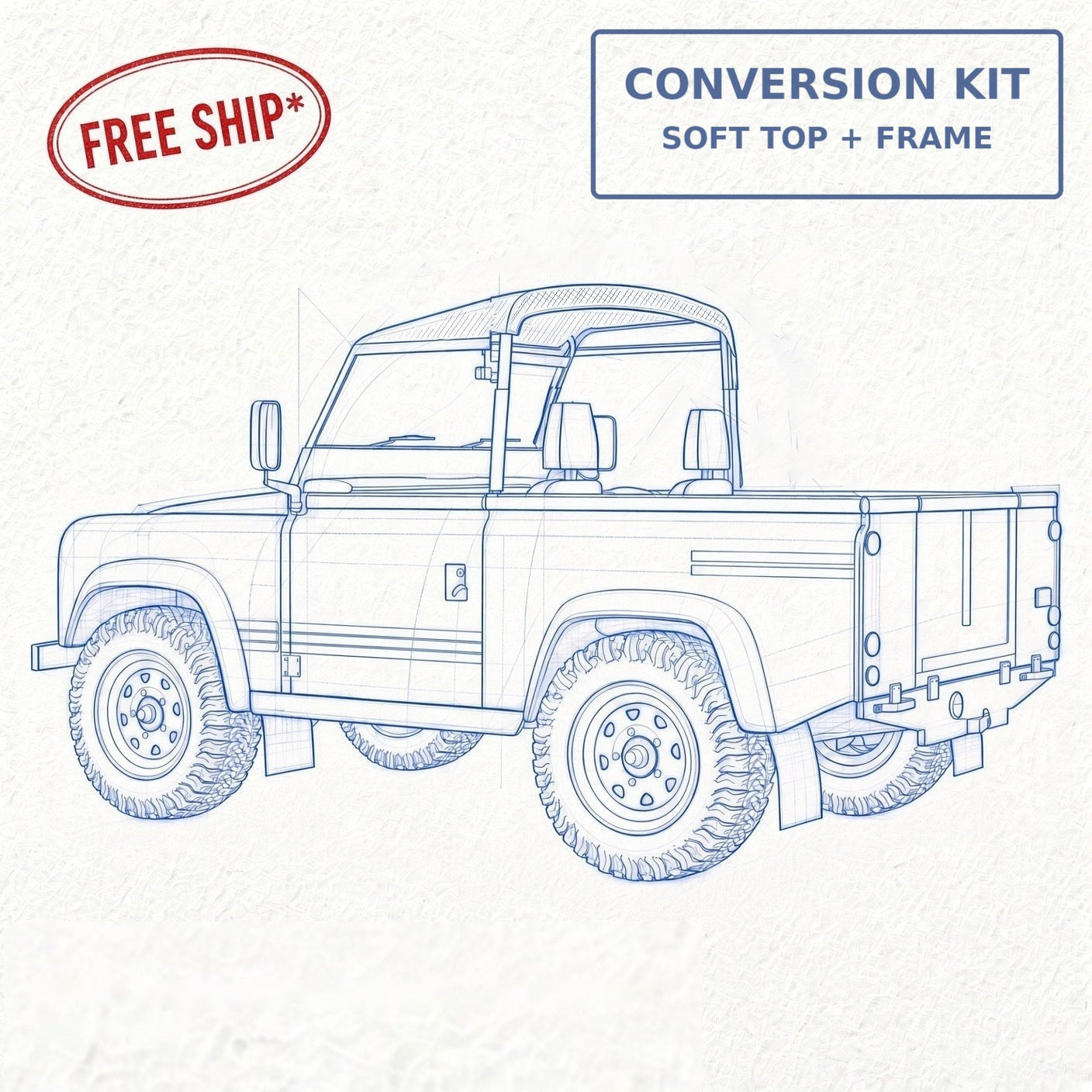 Land Rover Defender Bikini Soft Top Conversion Kit