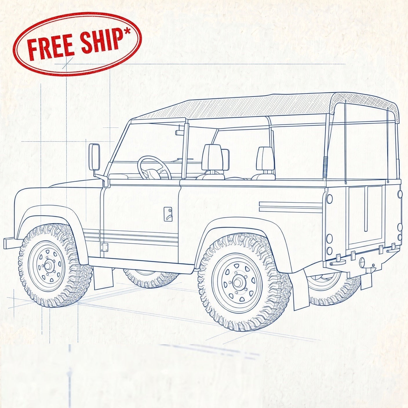 Land Rover Defender 90" Bimini Soft Top/Hood