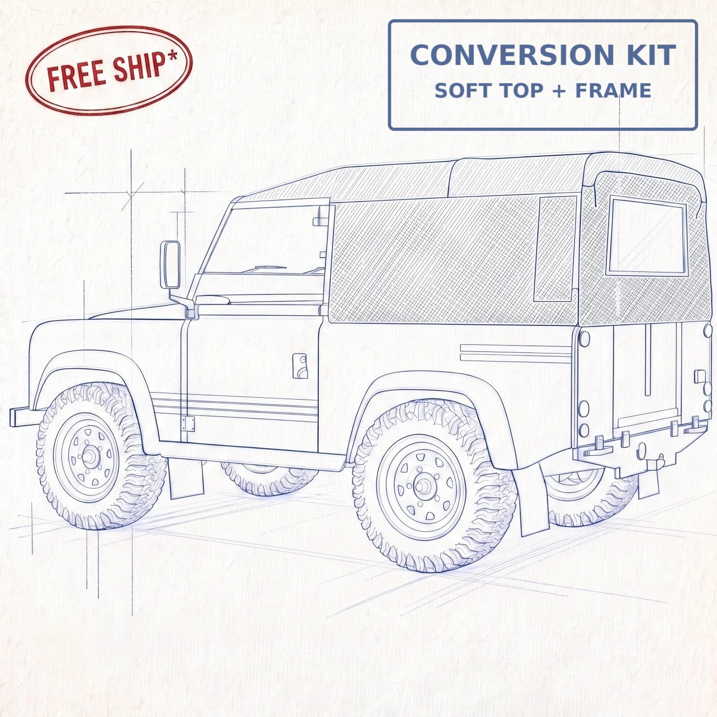 Land Rover Defender 90" Soft Top Conversion KIt (NSW)