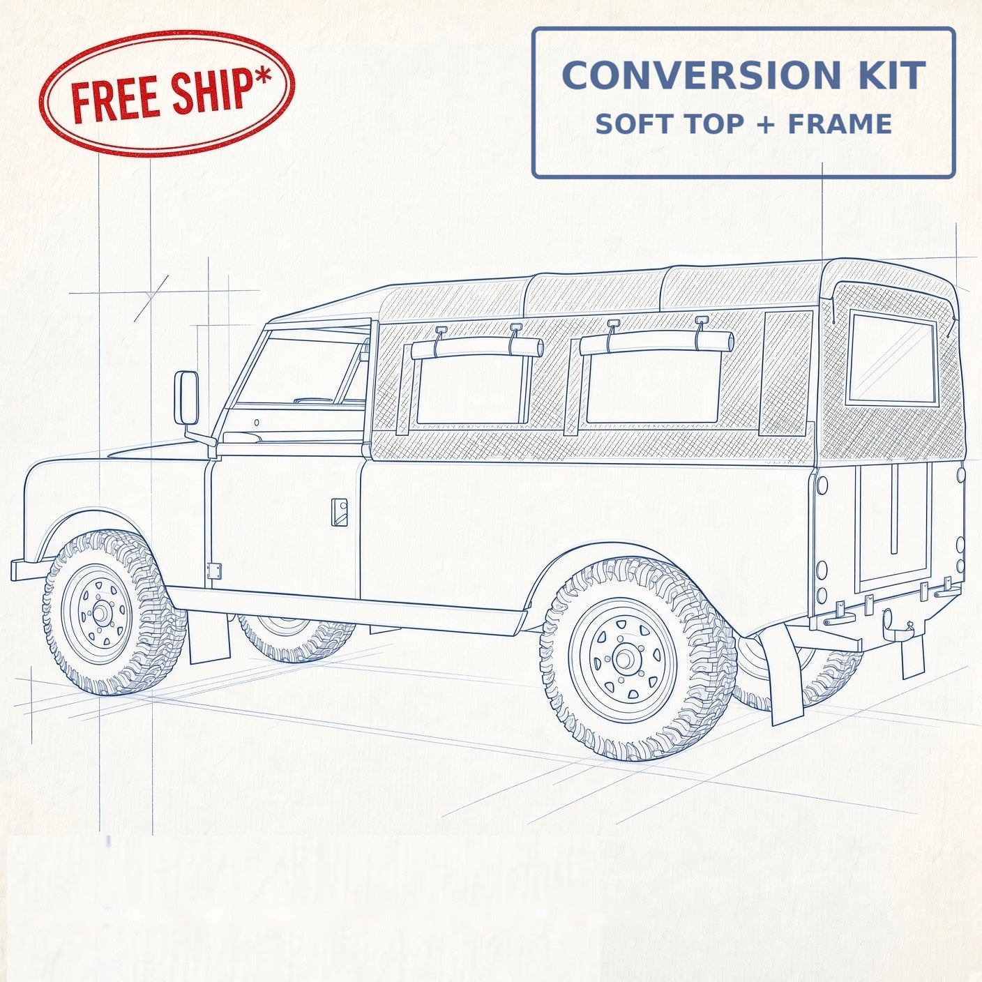 Land Rover Series 2/3 109" Soft Top Conversion Kit (FYSW)