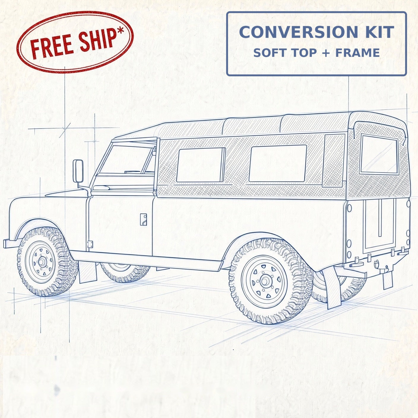Land Rover Series 2/3  109" Soft Top Conversion Kit (WSW)
