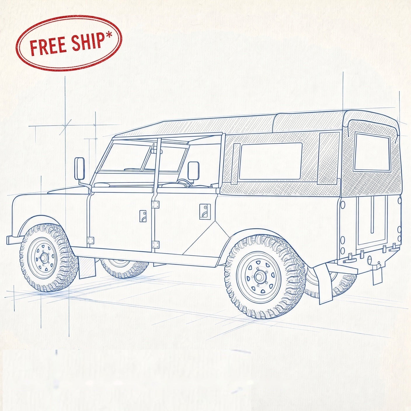 Land Rover Series LWB 109" SW& Soft Top/Hood With Side Windows (WSW)
