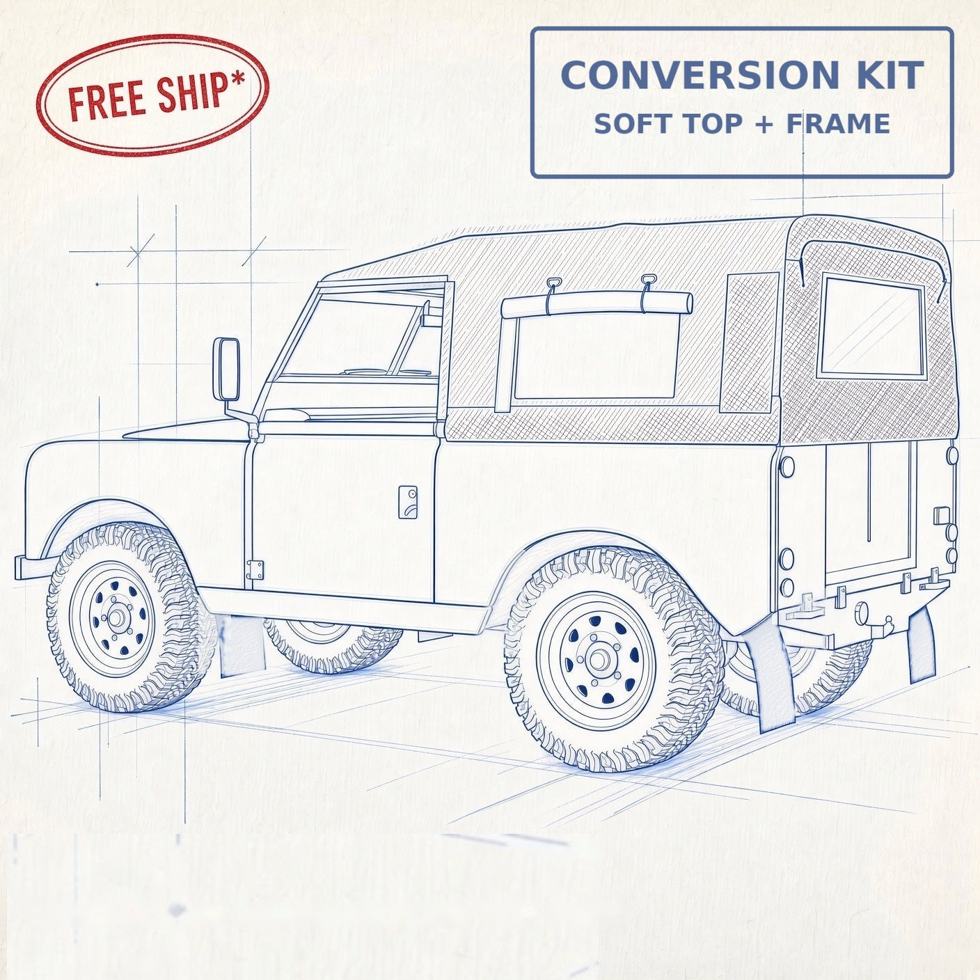 Land Rover Series 2/3 88" Soft Top Conversion Kit (FYSW)