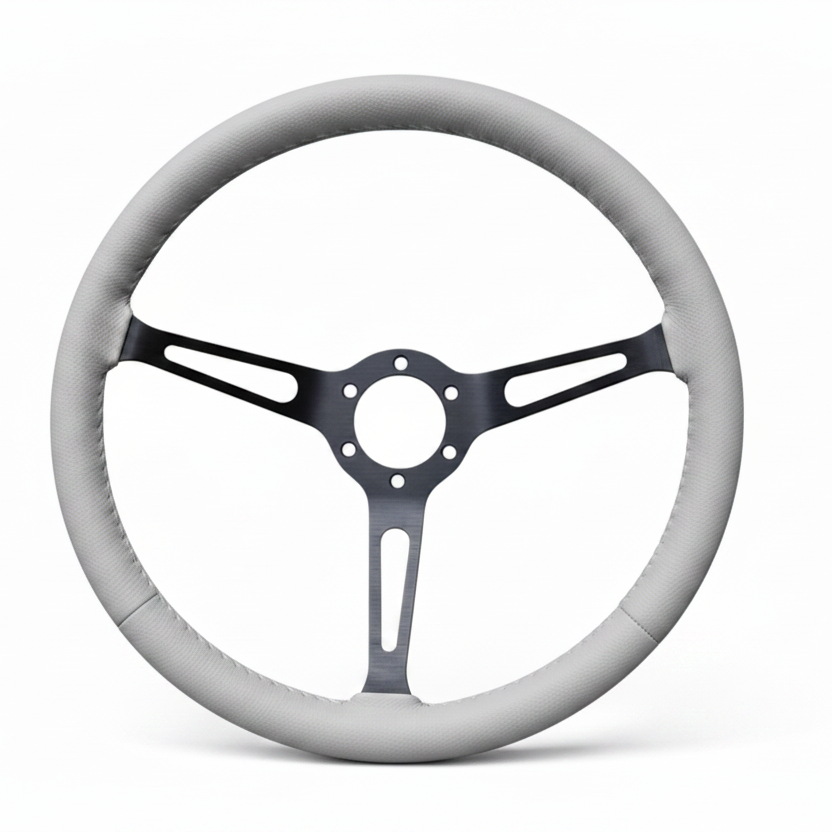 "Linares" - Customized - Premium Real Leather - 15" Steering Wheel (PCD 6*70) - (Only Steering Wheel)