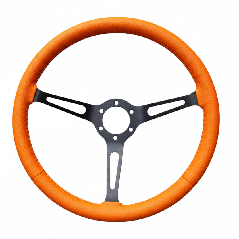 "Linares" - Customized - Premium Real Leather - 15" Steering Wheel (PCD 6*70) - (Only Steering Wheel)