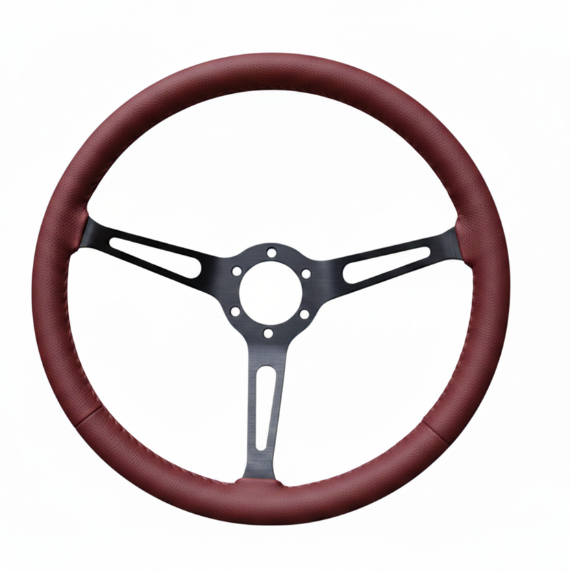"Linares" - Customized - Premium Real Leather - 15" Steering Wheel (PCD 6*70) - (Only Steering Wheel)