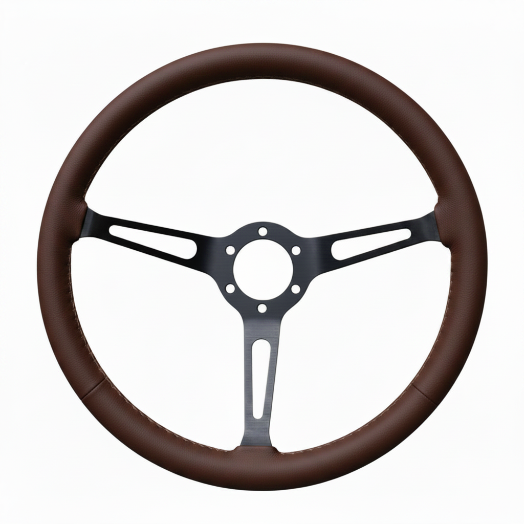"Linares" - Customized - Premium Real Leather - 15" Steering Wheel (PCD 6*70) - (Only Steering Wheel)
