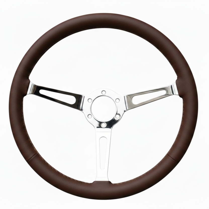 "Linares" - Customized - Premium Real Leather - 15" Steering Wheel (PCD 6*70) - (Only Steering Wheel)