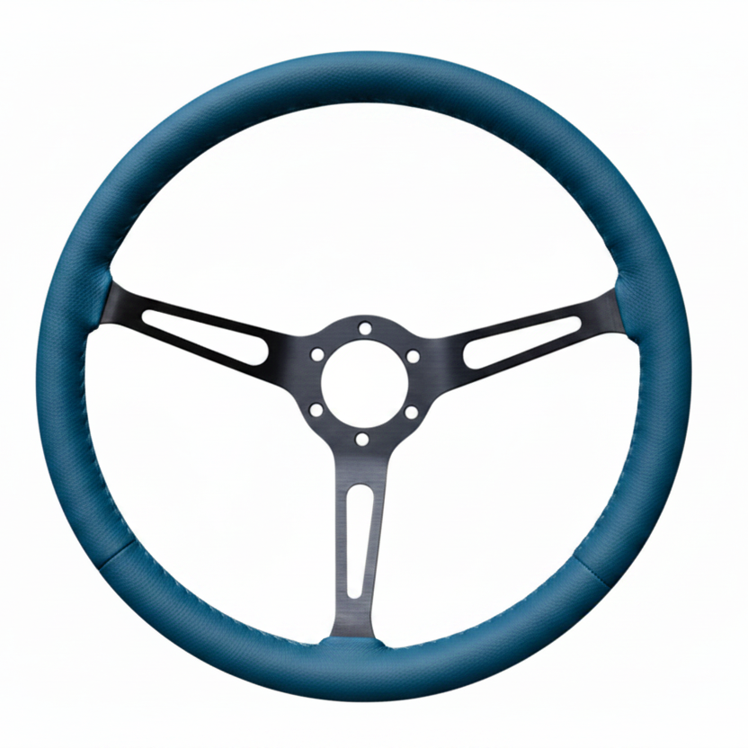 "Linares" - Customized - Premium Real Leather - 15" Steering Wheel (PCD 6*70) - (Only Steering Wheel)