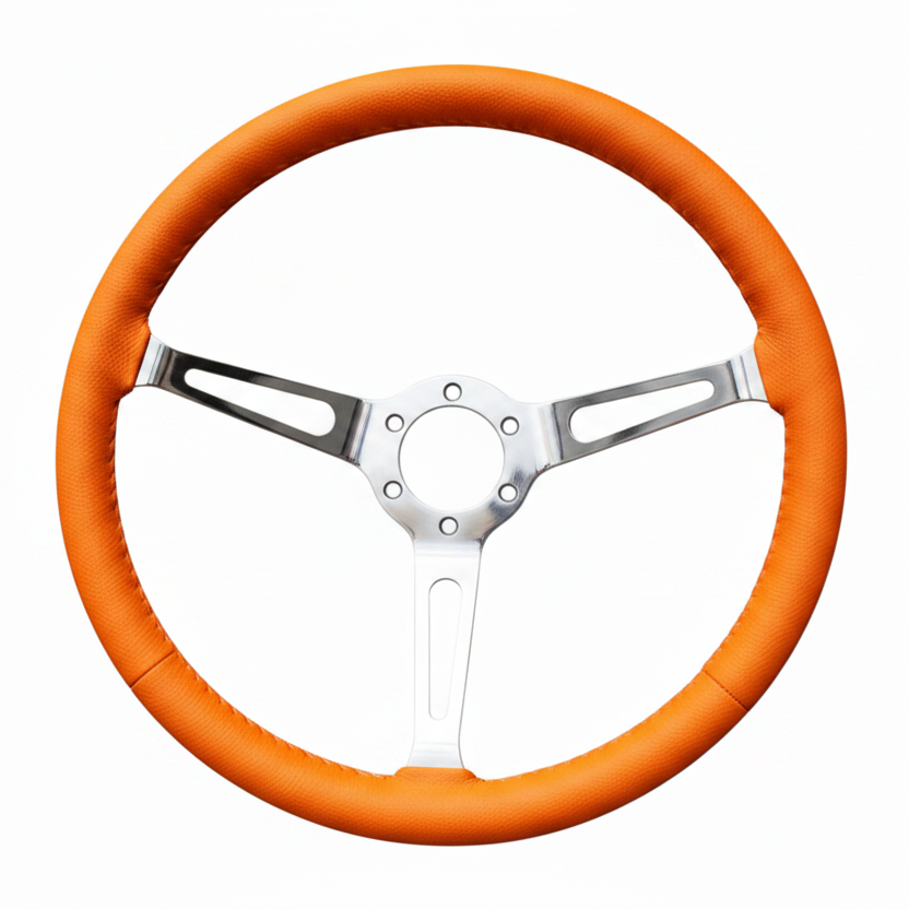 "Linares" - Customized - Premium Real Leather - 15" Steering Wheel (PCD 6*70) - (Only Steering Wheel)