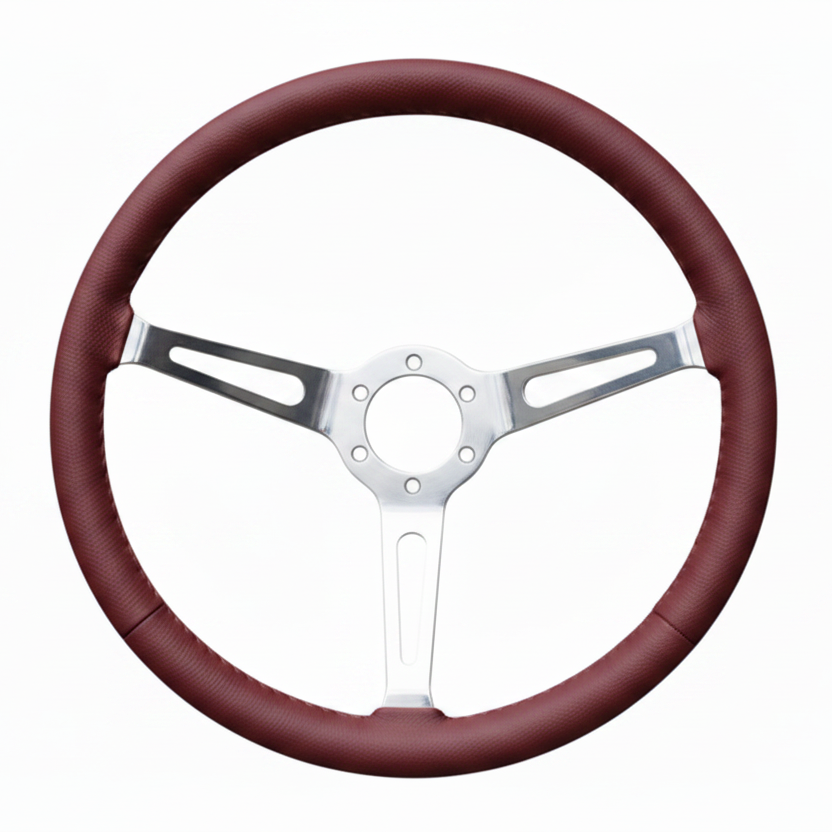 "Linares" - Customized - Premium Real Leather - 15" Steering Wheel (PCD 6*70) - (Only Steering Wheel)