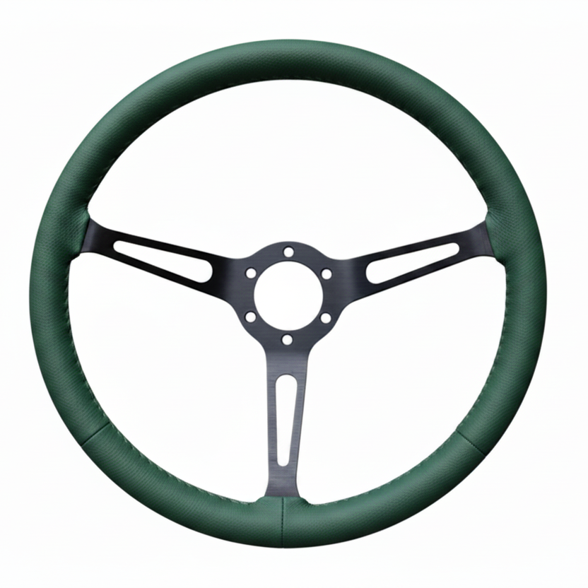 "Linares" - Customized - Premium Real Leather - 15" Steering Wheel (PCD 6*70) - (Only Steering Wheel)
