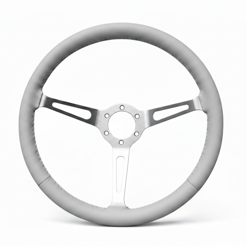 "Linares" - Customized - Premium Real Leather - 15" Steering Wheel (PCD 6*70) - (Only Steering Wheel)