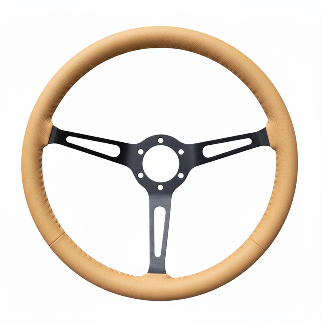 "Linares" - Customized - Premium Real Leather - 15" Steering Wheel (PCD 6*70) - (Only Steering Wheel)