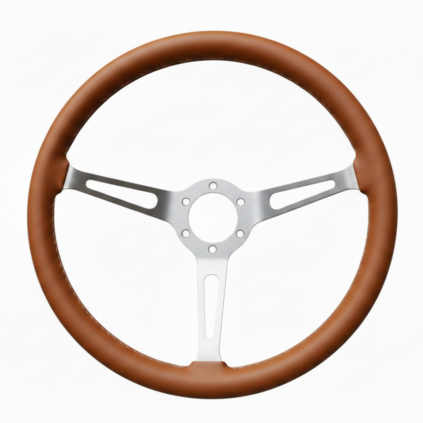 "Linares" - Customized - Premium Real Leather - 15" Steering Wheel (PCD 6*70) - (Only Steering Wheel)