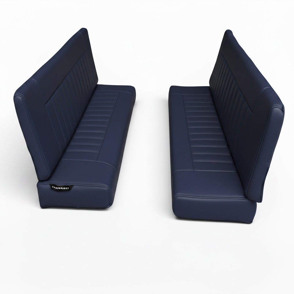 COMFORT -  2 Man Bench Seats - Inward Facing - Land Rover  SERIES/DEFENDER - (SET - RH+LH BASE &amp; BACK)