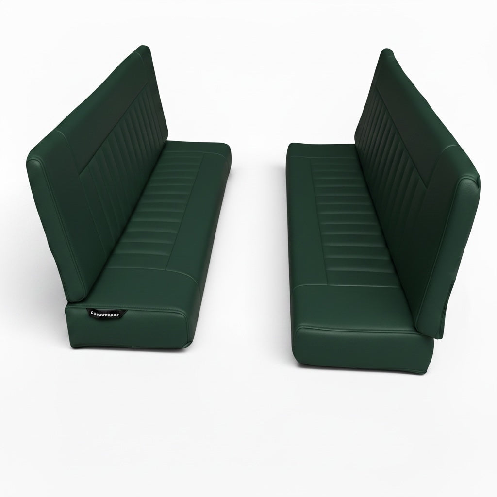 COMFORT -  2 Man Bench Seats - Inward Facing - Land Rover  SERIES/DEFENDER - (SET - RH+LH BASE &amp; BACK)