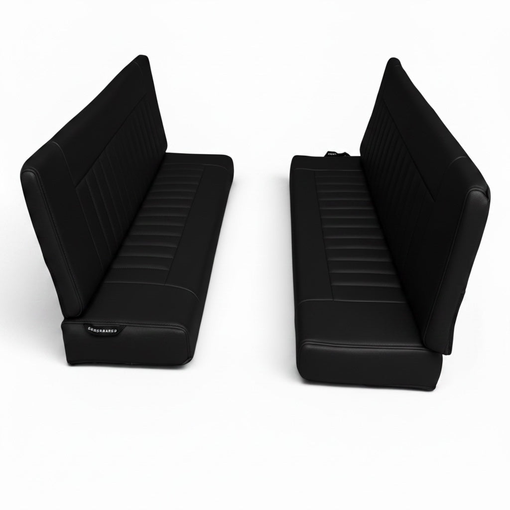 COMFORT -  2 Man Bench Seats - Inward Facing - Land Rover  SERIES/DEFENDER - (SET - RH+LH BASE &amp; BACK)