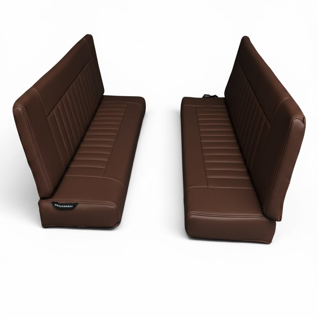 COMFORT -  2 Man Bench Seats - Inward Facing - Land Rover  SERIES/DEFENDER - (SET - RH+LH BASE &amp; BACK)
