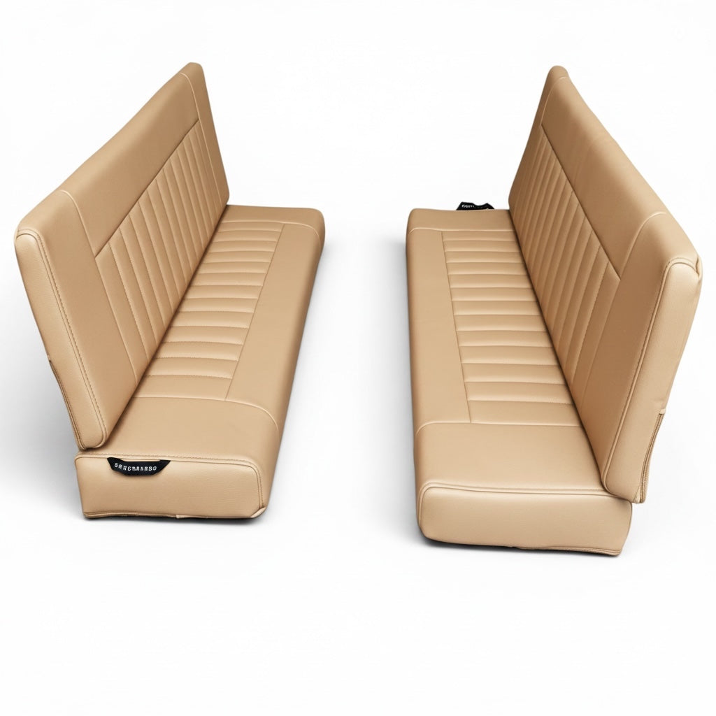 COMFORT -  2 Man Bench Seats - Inward Facing - Land Rover  SERIES/DEFENDER - (SET - RH+LH BASE &amp; BACK)