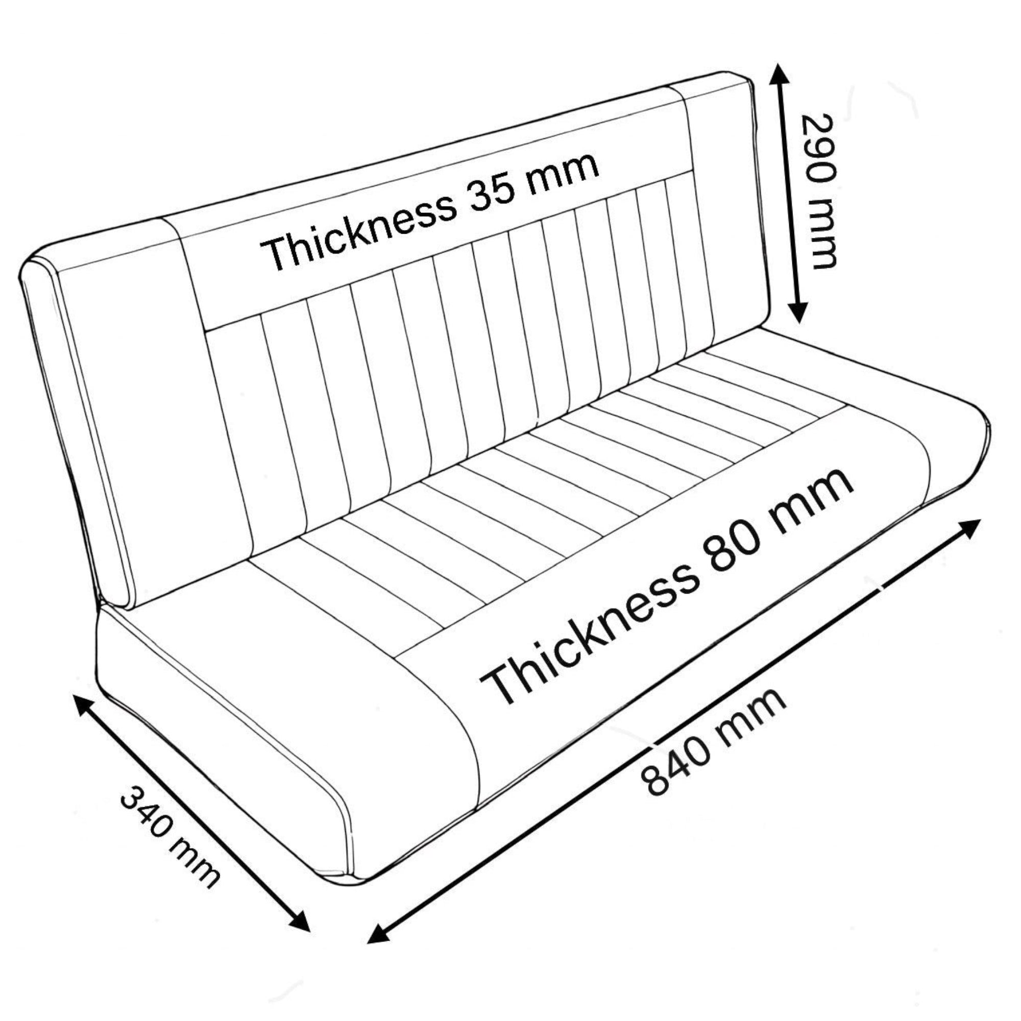 CLASSIC -  2 Man Bench Seats - Inward Facing - Land Rover  SERIES/DEFENDER - (RH+LH BASE &amp; BACK)