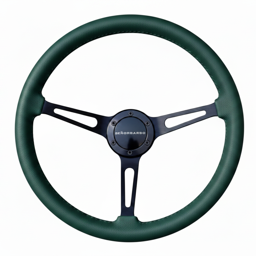 "Linares" - Customized Premium Real Leather - 15" Steering Wheel - (With Spline Boss &amp; Ring Kit)