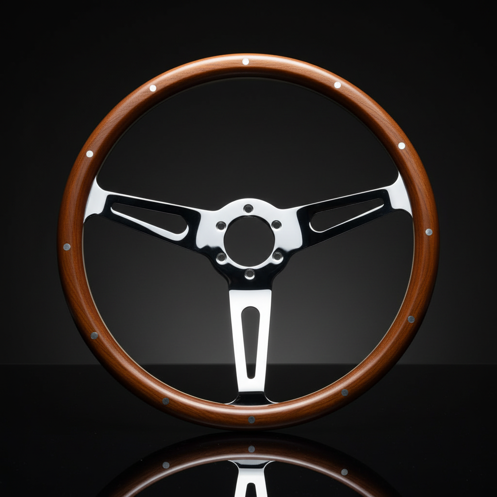 "Segura" - Full Wood - 15" Steering Wheel - (PCD 6*70) - (Only Steering Wheel)