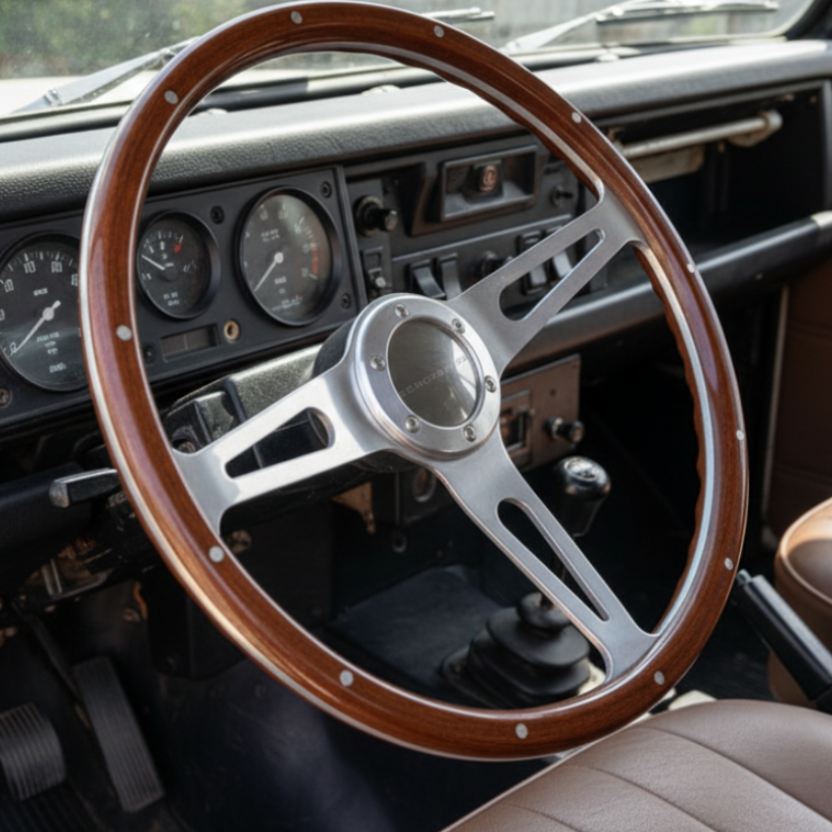 "Segura" - Full Wood - 15" Steering Wheel - (With Spline Boss & Ring Kit)