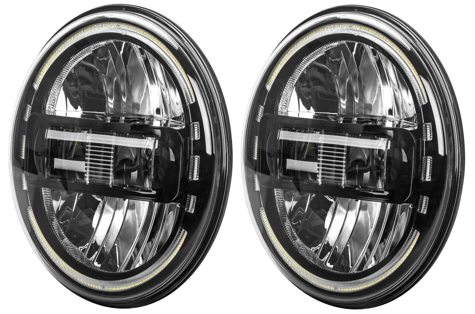 7 Inch Round High/Low Beam LED Headlight - (Pair)